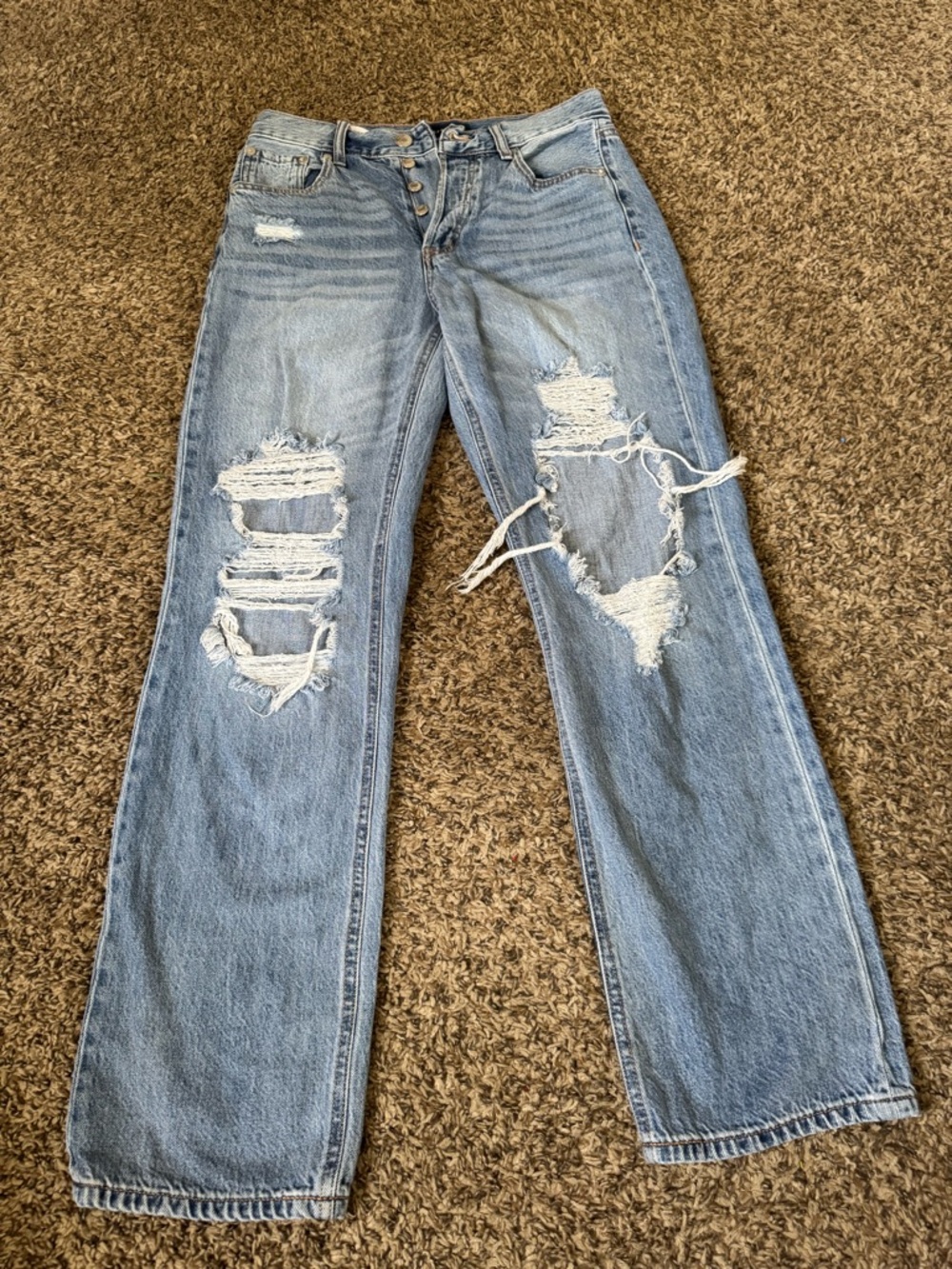 Aeropostale Light Blue Distressed Boyfriend Jeans